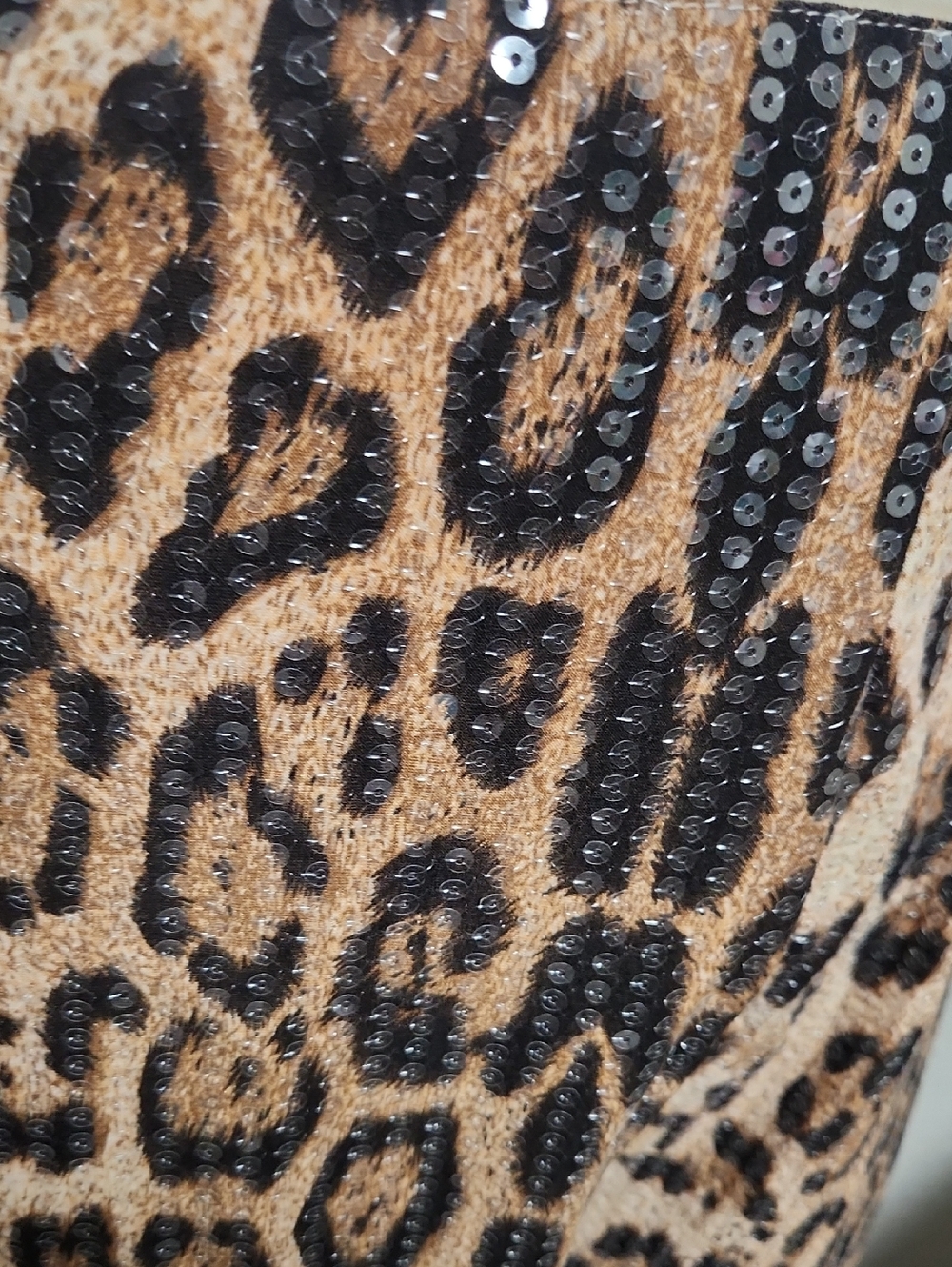 Musera (Shein) Leopard Print Sequined Pants - Picture 3 of 7